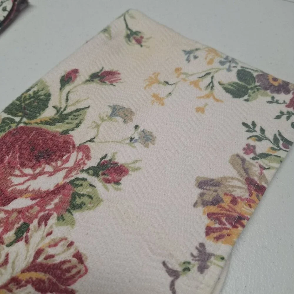 Ralph Lauren Floral Hand Towels Match Set Pair Designer Bath Spring‎ Flowers